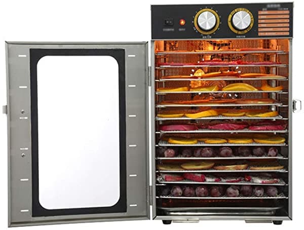 ZY Secador De Alimentos Multifuncional Deshidratador De Gran Capacidad De Acero Inoxidable De Frutas Y Verduras Secadoras De La Máquina Ideal Para Crear Deliciosos Aperitivos