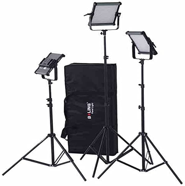 Boling Bl-2220P 38 W Luz Led Panel Set 55000 ± 200 K Kit De Iluminación De Vídeo Led Dimmable Panel Cámara Con Cri 95 + Para Cámaras Réflex Digitales