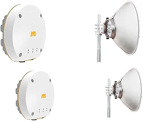 Mimosa B11 1.5 Gbps Backhaul 2-Pack + Jirous 10.1 - 117 Ghz Plato De 355 Dbi 2-Pack B11-BD1-2PK