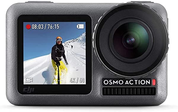 Dji Osmo Cámara De Acción Digital Con 2 Pantallas De 36.1 Ft Resistente Al Agua 4K Hdr-Video 12 Mp 145° Ángulo Negro CP.OS.00000020.01