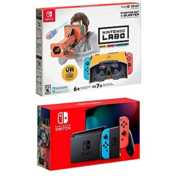 Nintendo Switch Joy-Con Consola Con Labo Vr Kit - Labo Toy-Con 04 Vr Kit Starter Set + Blaster