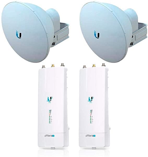 UBNT Systems Af-5Xhd Us 2Pack 5Ghz Airfiber Gbps Backhaul + Af-5G23-S45 2 Pack 23Dbi Slant 45 Antena