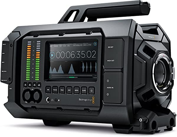 Blackmagic Design Ursa - Cámara Con Soporte Pl Sensor 4K Super 35 Con Obturador Global Salida De Video 12G-Sdi Tft Lcd De 10.1 Pulgadas Grabadoras Cfast Duales Alcances BM-CINECAMURSA4K
