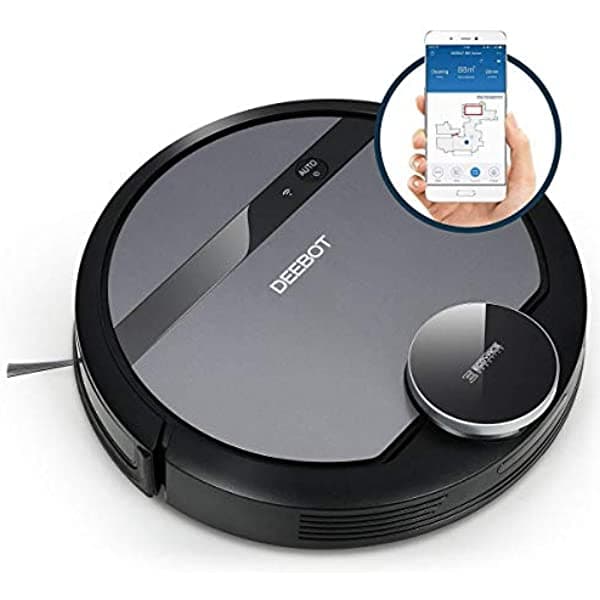 Ecovacs Deebot 901 Aspiradora Robótica Inteligente Para Alfombra Pisos Desnudos Pelo De Mascotas Con Tecnología De Mapeo Mayor Potencia De Succión Conexión Wifi Y Compatible Con Alexa Y Google Assistant D901