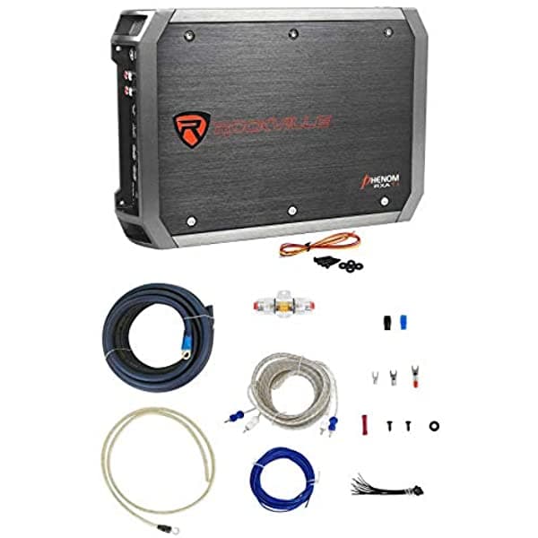 Rockville Rxa-T1 - Amplificador De 2 Canales (1500 W Pico/375 W Rms+Kit De Amplificador Memphis
