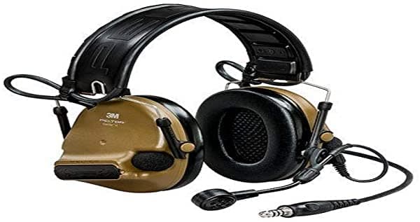 First Source Wireless 3M Peltor Comtac Vi - Auricular Con Punta Plegable Cable Único Micrófono Dinámico Estándar Entrada Mi Cableado De La Otan Coyote