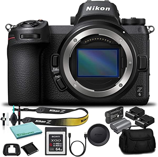 Nikon Z 6 Sin Espejo Cámara Digital Fx-Form (Solo Cuerpo) Kit Con Tarjeta De Memoria Xqd Serie G De 64 Gb + Batería Extra + Más -111366
