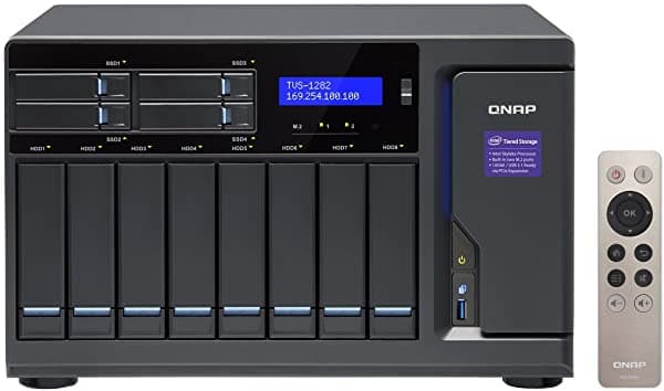 Qnap 12 Bay Nas/Iscsi Ip-San Intel Skylake Core I5 36 Ghz Quad Core (Tvs-1282-I5-16G-450W-Us) 8G TVS-1282-i3-8G-US