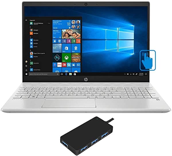 Portátil Hp Pavilion 15-Cs3065Cl Para El Hogar Y La Empresa (Intel I7-1065G7 De 4 Núcleos 156" Touch Full Hd (1920X1080) Gráficos Intel Iris Plus Wifi Bluetooth Cámara Web) Con Concentrador Usb3.0 884-M2Pcieh