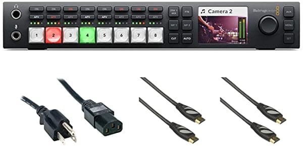 Blackmagic Design Atem Television Studio Hd Con Cable Hdmi De 6 Pies Y Cable De Alimentación Para Pc De 6 Pies SWATEMTVSTU/HD