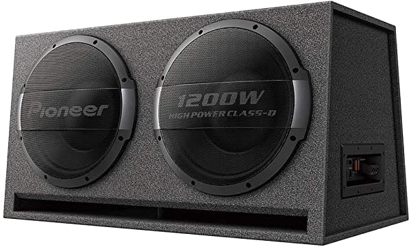 Pioneer - Altavoz De Subgraves Doble Con Amplificador Integrado De 12 Pulgadas TS-WX1220AH