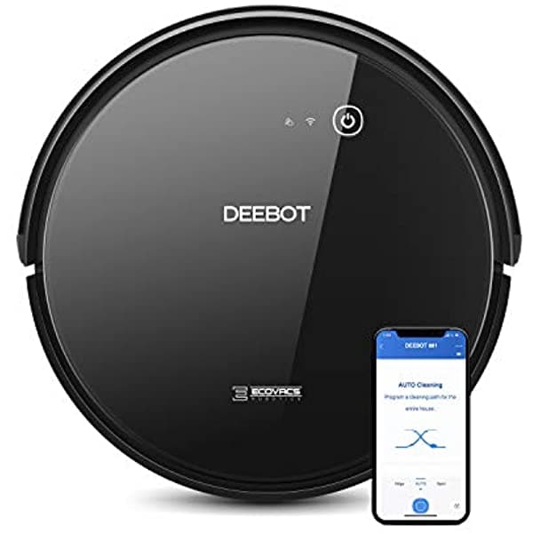 ECOVACS DEEBOT 661 Robot aspirador inalámbrico, negro, limpieza automática y eficiente para todo tipo de pisos