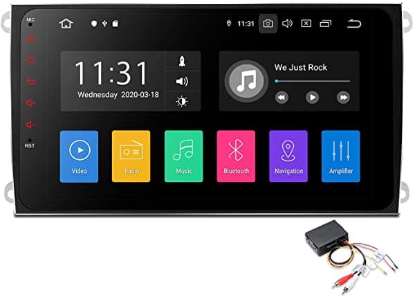 Xtrons Android 10 Reproductor de Estéreo para Auto Navegación GPS 9 Pulgadas Pantalla Táctil Unidad Principal Soporte Android Auto Bluetooth Cámara de Retroceso DVR OBD TPMS para Porsche Cayenne con Decodificador de Fibra Óptica Incluido PA90CYPL+FOBB02K