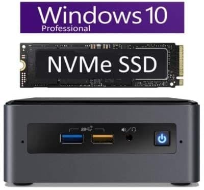 Tech Wizards at The Lake Intel Nuc Nuc8I7Beh Mini Pc/Htpc Quad-Core I7-8559U Hasta Ddr4 Ram Wifi Bt 5.0 Thunderbolt 3 Soporte 4K Doble Monitor Capaz BOXNUCi7BEH1
