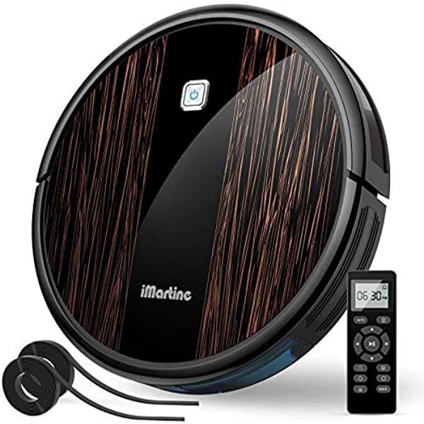 Imartine Robot Vacuum Cleaner 2000Pa Suction Compatible Con Iphone/Android Phones 2 Boundary Strips Smart Self-Charging Robotic VacuumGreat House Helper Para Cleaning FloorCarpet R3500S