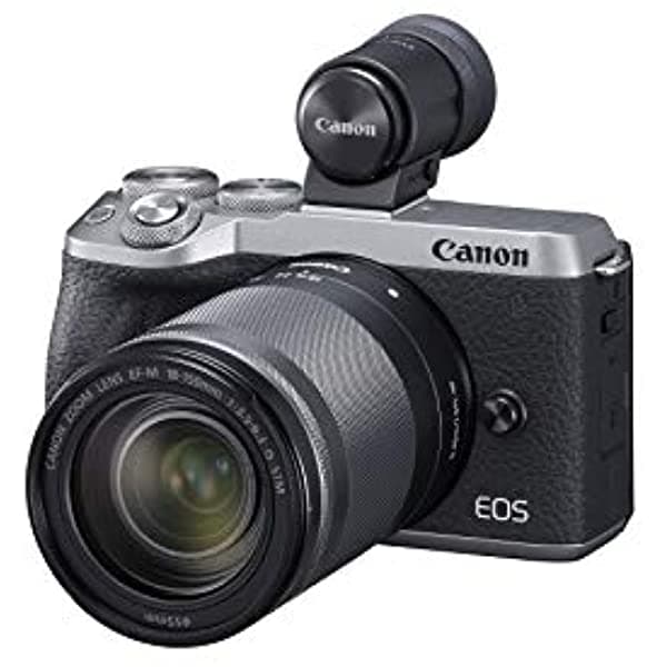 Canon EOS M6 Mark II Cámara Mirrorless para Vlogging + Lente EF-M 18-150mm + Kit EVF | Sensor CMOS (APS-C) | Autoenfoque Dual Pixel | Wi-Fi | Bluetooth | Video 4K | Plateada 3612C021