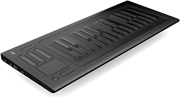 Funda Rebatible Para Control Midi Roli Seaboard Rise 25 Color Azul Cielo Negro Software Included