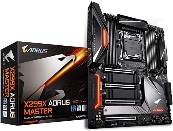 Gigabyte X299X Aorus Master (Intel/X299/E-Atx/12 Phase Digital Vrm/Triple Fins-Array Heatsink/Ess Sabre Dac/Wifi 6/10G Lan/5G Lan/Motherboard)