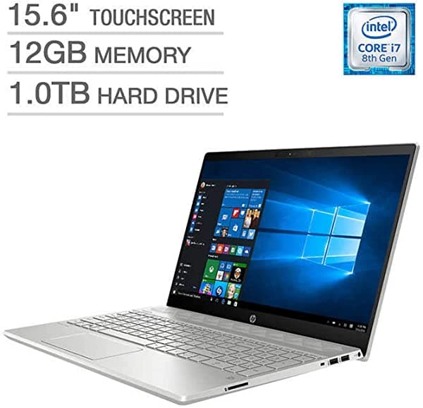 HP Pavilion 2017 Último Modelo para Negocios - Portátil de 15.6" con Pantalla IPS WLED-backlit Full HD, Procesador Intel i7-7500U, 12GB de Memoria DDR4, Disco Duro de 1TB, Teclado retroiluminado, Bluetooth, Webcam, Audio B&O, Windows 10 en Color Gris.