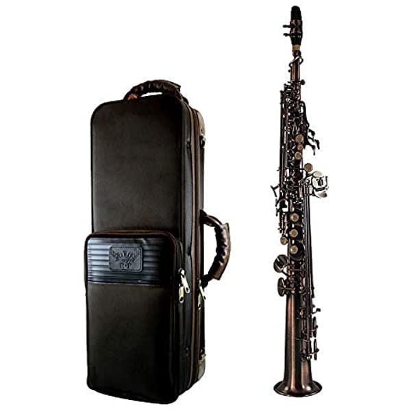 Roffee - Saxofón De Alto Rendimiento Profesional Soprano De Cobre Envejecido Tono Bb