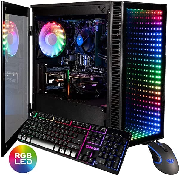 Computer Upgrade King CUK Continuum Micro Gamer PC (Intel i5-9400F 16GB RAM 512GB NVMe SSD Nvidia GeForce GTX 1650 Super 4GB 500W PSU Windows 10 Home) Computadora de Escritorio DT-CU-0051-CUK-014