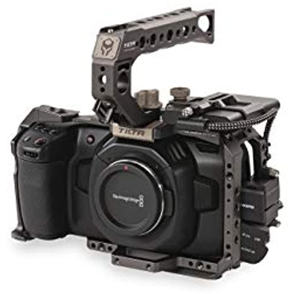Tilta Jaula Para Cámara Bmpcc 4K 6K Ta-T01-B-G Basic Kit Ssd Drive Holder Top Handle Para Bmpcc 6K Camara Rig(Gris Tilta)
