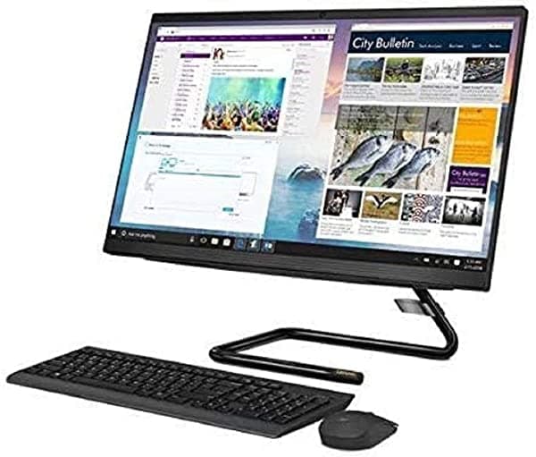 Lenovo Ideacentre A340 23.8" Fhd Pantalla Táctil Todo En Uno Aio Computadora De Escritorio Intel Quad-Core I3-9100T (Beats I5-7400T) 16 Gb Ddr4 512 Gb Pcie Ssd Dvdrw Windows 10 Ipuzzle Mouse Pad