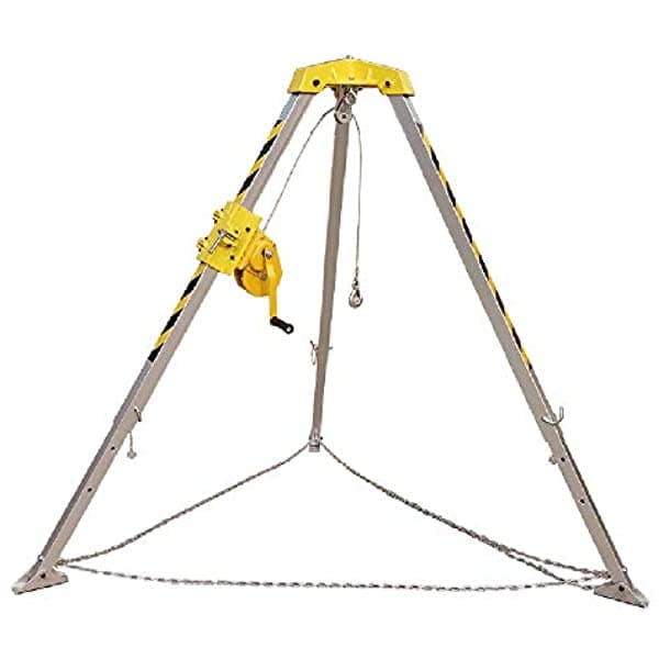 FlyHero Kit De Trípode De Espacio Confinado Patas De Trípode De 4 A 7 Pies Aleación De Aluminio Bien Antideslizante 390Lb