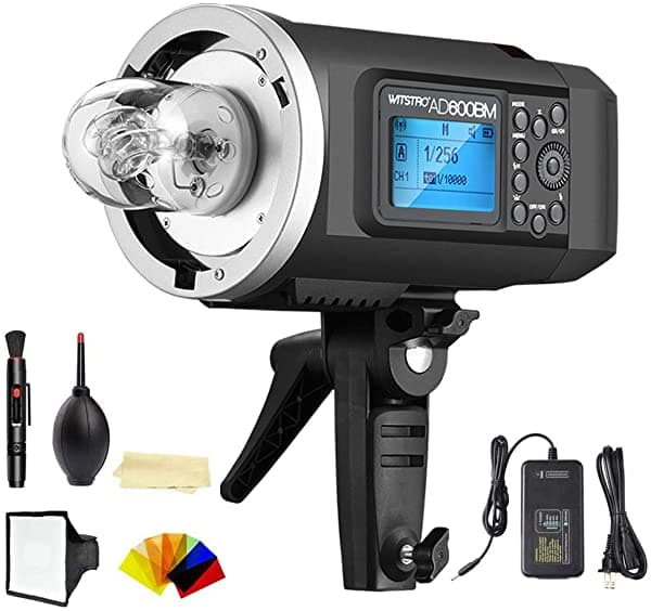 Godox Ad600Bm Bowens Mount 600Ws Gn87 Luz Estroboscópica De Alta Velocidad De Sincronización Al Aire Libre Con Sistema X Inalámbrico De 24 G Batería De 8700 Mah Para Proporcionar 500 Intermitentes De Potencia Completa En 001 - 25 Segundos