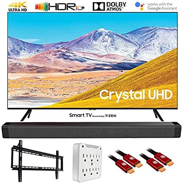 Samsung Un65Tu8000 - Tv Led Inteligente 4K Ultra Hd De 65 Pulgadas Con Barra De Sonido Deco Gear E2SAMUN43TU8000