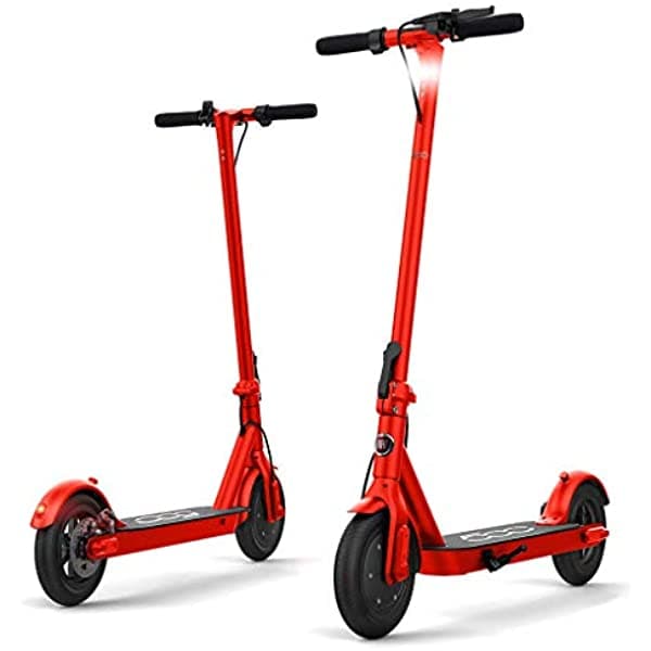 Fiat F500-F10 Scooter Eléctrico De 10 Pulgadas Rojo 36 V 350 W Potente Motor Fácil De Plegar Batería De Largo Alcance Sistema De Doble Seguridad De Rotura F500-F10R
