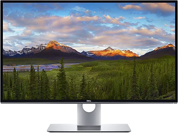 Dell UltraSharp UP3218K Monitor 32" 8K, Plata/Negro - Alta resolución para diseño gráfico y edición de video.