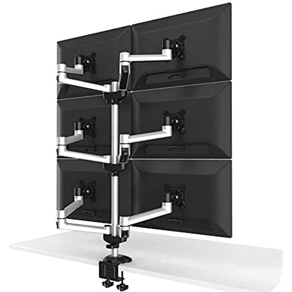 Cotytech 6 Soporte para Monitores con Brazos de Liberación Rápida, Configuración de 3" x 2" (BL-DM142)