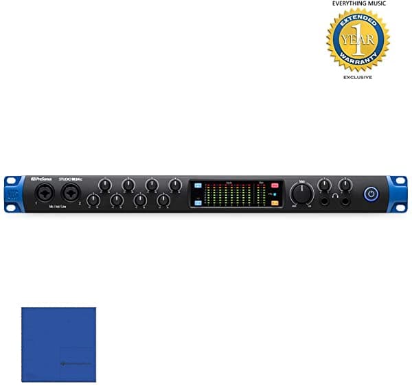 Presonus Studio 1824C 18X20 Usb Type-C Interfaz De Audio/Midi Con Microfibra Y 1 Año De Garantía De Expansión De Música