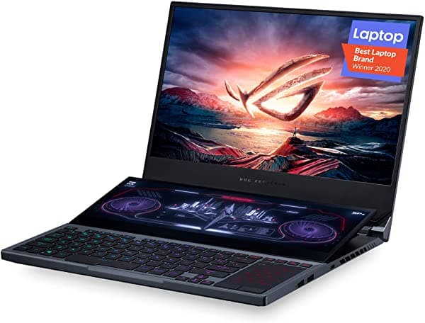 Asus Rog Zephyrus Duo - Portátil Para Juegos Uhd 4K Gsync + Pantalla Secundaria Core I9-10980Hk Nvidia Geforce Rtx 2080 Super Ddr4 De 32 Gb Raid 0 De 2 Tb Thunderbolt 3 Wi-Fi 6 Win10 Pro Gx550Lxs-Xs99