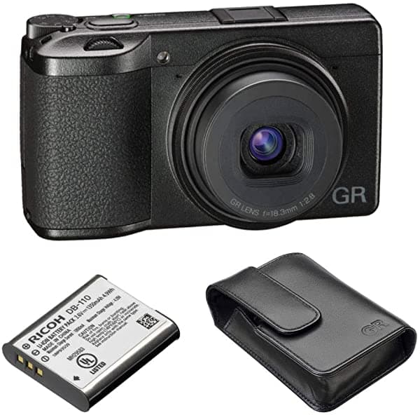 Ricoh Gr Iii - Cámara Digital Compacta De 24 Mp Con Batería Db-110 Y Funda Blanda Gc-9