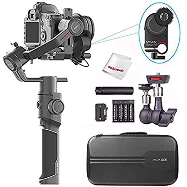 Moza Air 2 - Gimbal De 3 Ejes Para Cámara Réflex Digital Con Capacidad De Carga Útil 16 Horas De Tiempo De Trabajo 4 Ejes 8 Modos De Seguimiento Con Soporte Para Brazo Magnético De Lennon La5 NA