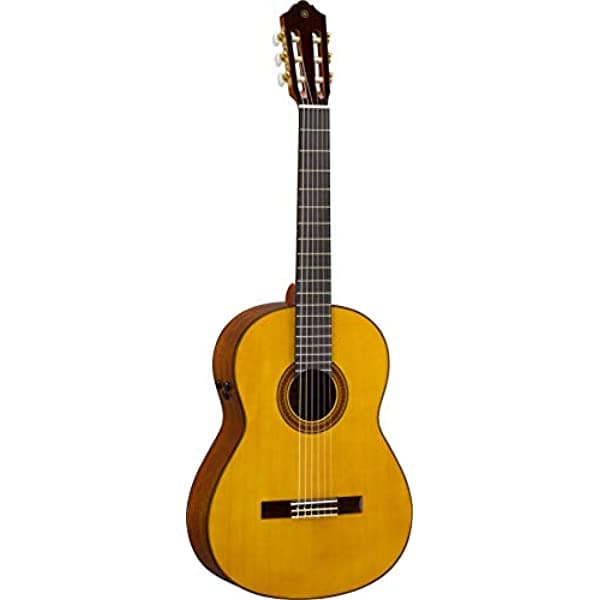 Yamaha CG-TA Guitarra Clásica Nylon con Reverb y Chorus TransAcoustic, Vintage Tint