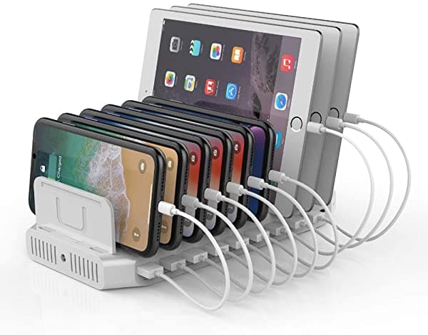 Unitek - Cargador Tipo Estación De Carga De 10 Puertos Usb Para Múltiples Dispositivos Y-2190