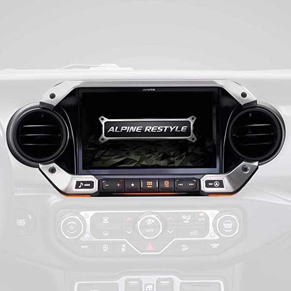 Alpine Electronics X409-Wra-Jl Sistema De Navegación Mech-Less Restyle De 9 Pulgadas Con Modo Todoterreno Y Apple Carplay Y Android Auto Para Jeep Wrangler (2018-Up) Y Jeep Gladiator (2020-Up)