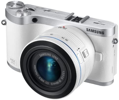 Samsung Nx300 Cámara Digital Inteligente Sin Espejo Cmos De 20.3 Mp Con Lente De 0.787-1.969 In Y Pantalla Táctil Amoled De 3.3 Pulgadas (Blanco) EV-NX300ZBFUUS