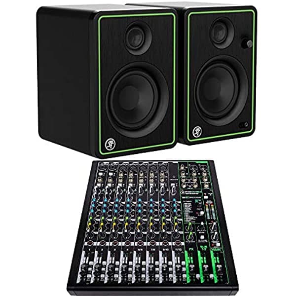 Mackie Bundle Con Cr4-X - Monitor De Estudio Bluetooth Par + Profx12V3 Mezclador De 12 Canales Con Usb Y Efectos ProFX12v3 + CR4-XBT