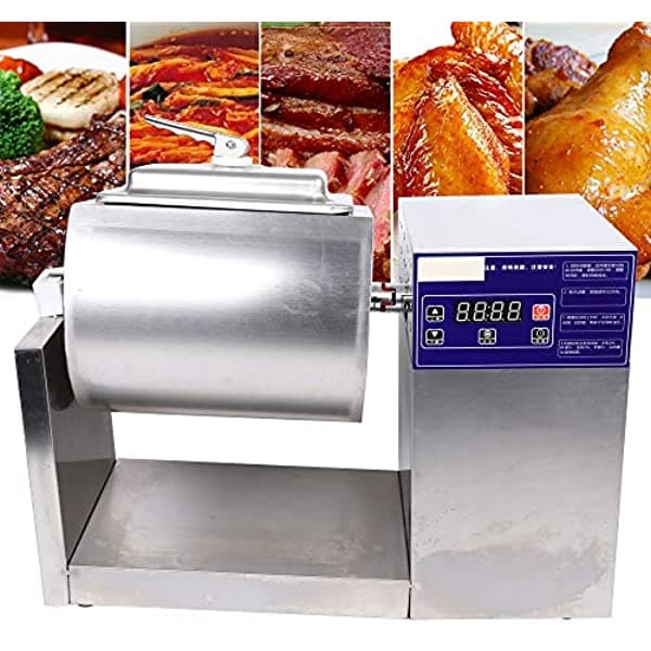 XYOUNG Máquina Marinadora 18L Máquina De Condimentado De Alimentos Eléctrica Marinador De Alimentos Máquina Marinadora Por Volteo Con Transformador Elevador (110V Elevador 220V)