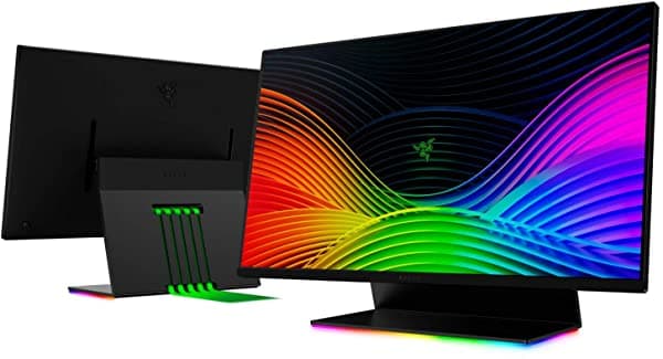 Razer Raptor Monitor Gamer 27" WQHD (2560x1440) - Panel IPS - 144Hz - Respuesta de 1ms - HDR 400 - Compatible con NVIDIA G-Sync y AMD FreeSync - Base de Aluminio Sólido - Razer Chroma RGB - 5 Cables Planos en Caja RZ39-02760100-R3U1