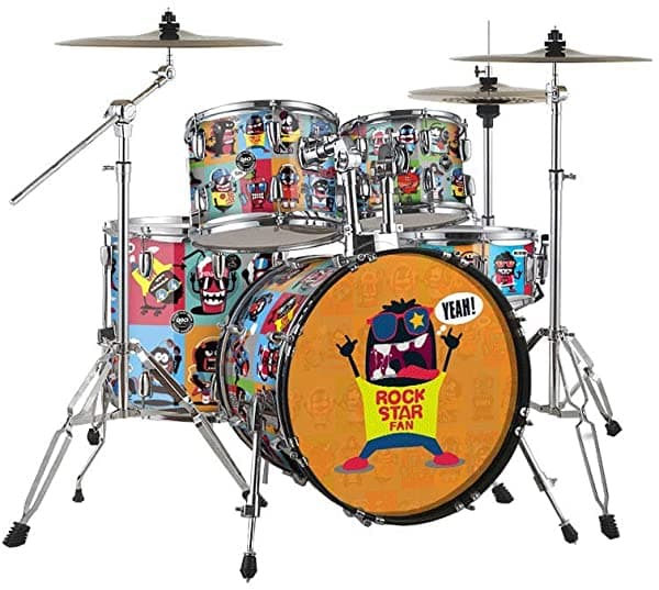 LIUFS-Drum Tambor De Jazz Para Adultos Autoaprendizaje Con Dibujos Animados
