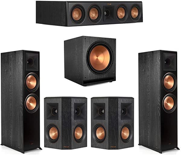Klipsch 5.1 Ebony Sistema De Cine En Casa - 2 Rp-8000F 1 Rp-404C 2 Rp-402S 1 Spl-150 Subwoofer RP-12A00010 Ebony