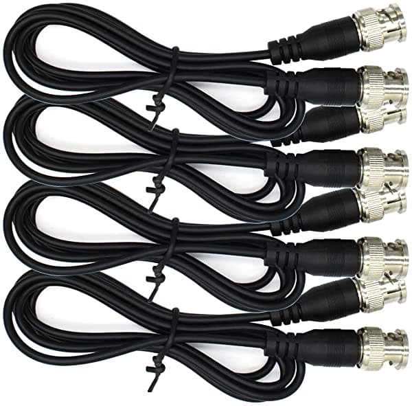 Anvision 4-Pack Negro 3.3 Ft 3.3Ft Bnc Macho A Bnc Macho Jumper Cable Con Conector Negro Para Cctv Dvr A Tv Sistema 8541743269