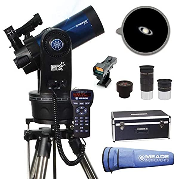 Meade instrumentos 205004 Etx90 Observer Maksutov-Cassegrain Telescopio Con Trípode Ocular Y Funda De Transporte De Mano Azul