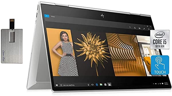 Laptop Hp Envy X360 2 En 1 Con Pantalla Táctil Fhd 2 En 1 De 15.6 Pulgadas Intel Core I5-1155G7 16 Gb Ddr4 Ram 512 Gb Pcie Ssd Teclado Retroiluminado Gráficos Intel Iris Xe Cámara Web Windows 11 Plata Tarjeta Usb De 32 Gb