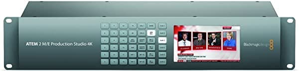 Blackmagic ATEM 2 M/E Production Studio 4K - Mezclador de video 4K con 4 keyers de upstream, 2 de downstream, 22 entradas de audio y 21 entradas de video 2638